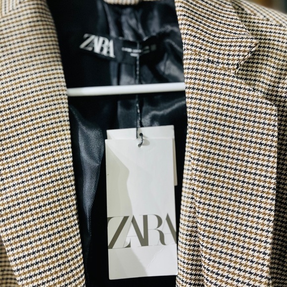 COPY - ZARA Hounds tooth tailored blazer NWT - Picture 3 of 10